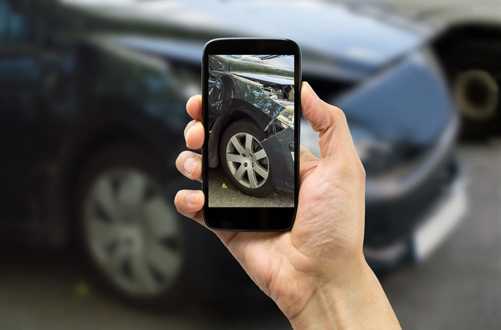Fotografías para documentar un accidente en un aparcamiento