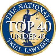 top 40 under 40 lawyers badge